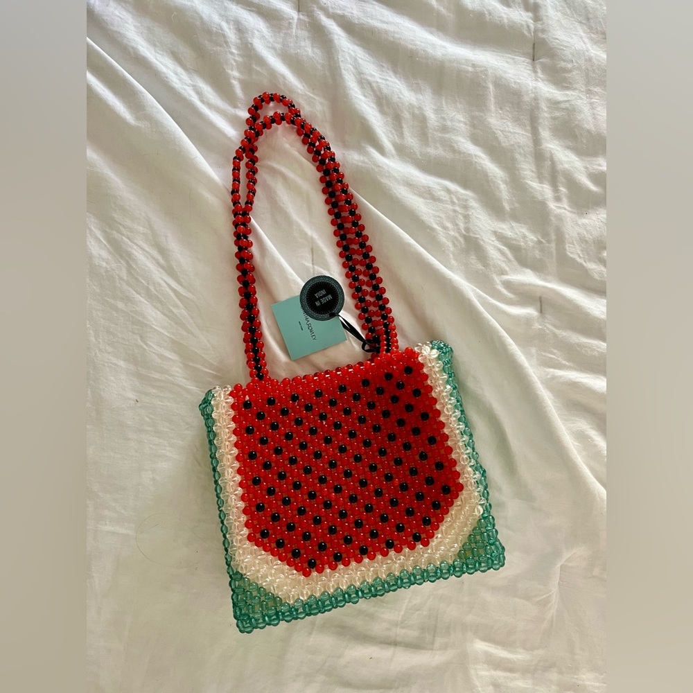 Cynthia Rowley Vintage Beaded Watermelon Shoulder Bag
